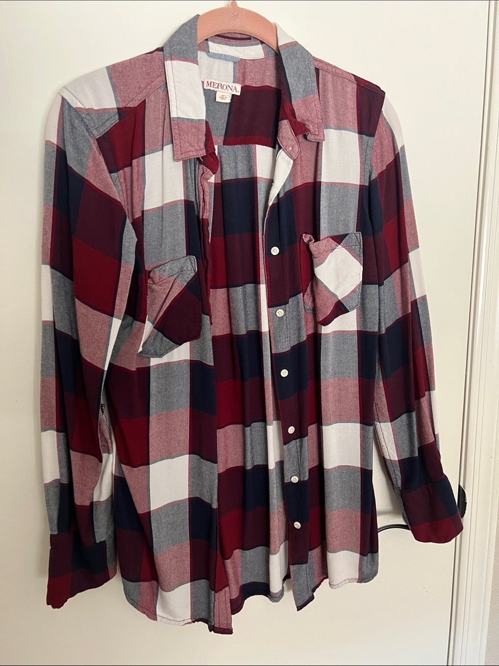 Merona Plaid Button-Front Shirt